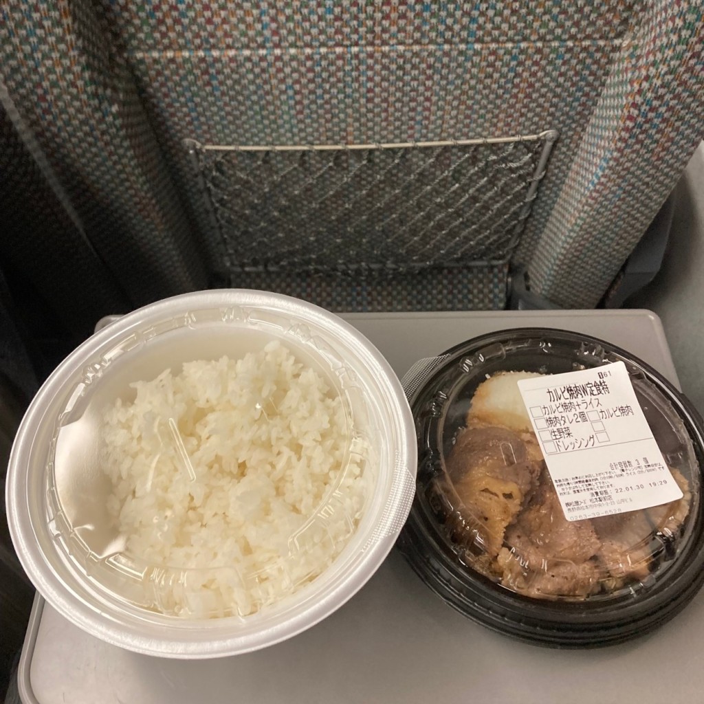 ユーザーが投稿したカルビ焼肉定食ライスの写真 - 実際訪問したユーザーが直接撮影して投稿した中央牛丼松屋 松本駅前店の写真