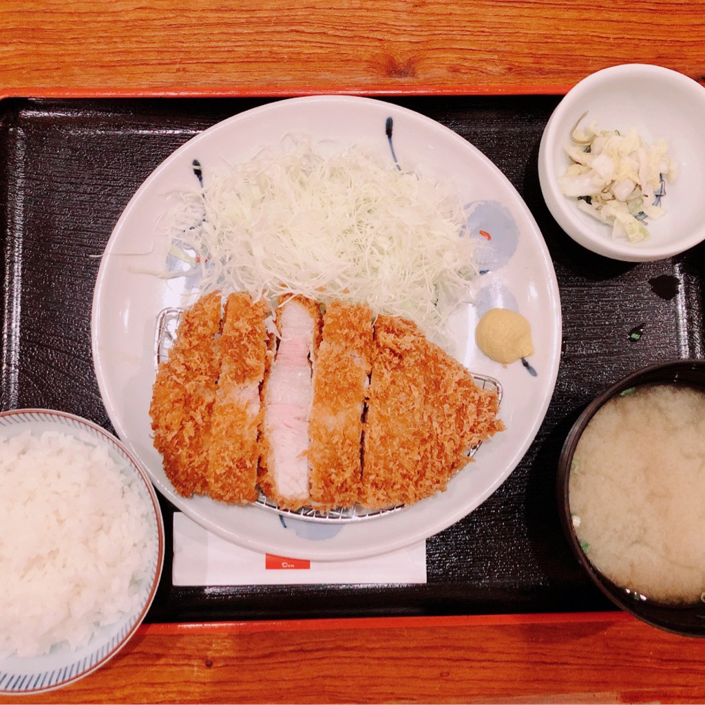 ユーザーが投稿したロース180g厳選定食の写真 - 実際訪問したユーザーが直接撮影して投稿した富士見とんかつとんかつ 田 浦安舞浜店の写真