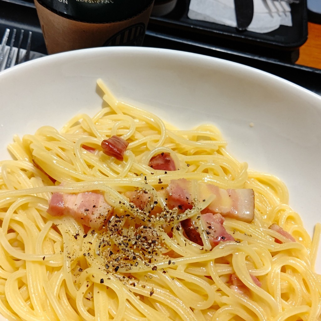 ユーザーが投稿したパスタカルボナーラの写真 - 実際訪問したユーザーが直接撮影して投稿した石神井町カフェタリーズコーヒー 石神井公園店の写真