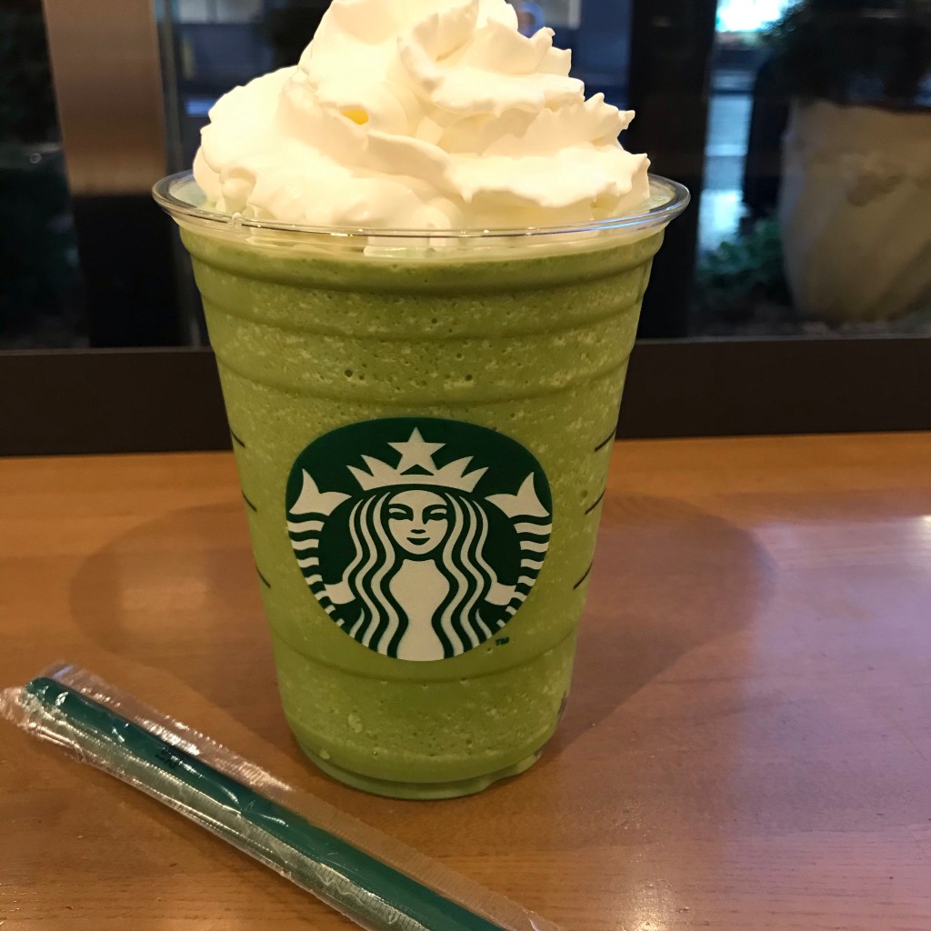 ユーザーが投稿した抹茶クリームフラペチーノの写真 - 実際訪問したユーザーが直接撮影して投稿した北一条西カフェスターバックスコーヒー 札幌グランドホテル店の写真