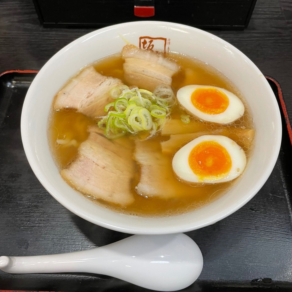 ユーザーが投稿した味玉ラーメンの写真 - 実際訪問したユーザーが直接撮影して投稿した市川ラーメン専門店喜多方ラーメン坂内 市川店の写真