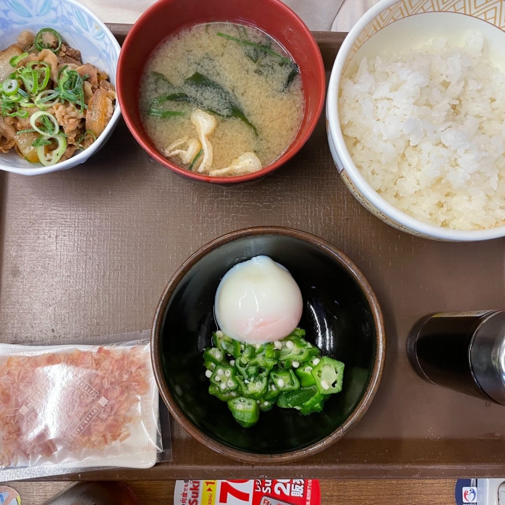 ユーザーが投稿したまぜのっけ朝食の写真 - 実際訪問したユーザーが直接撮影して投稿した新天地牛丼すき家 広島新天地店の写真