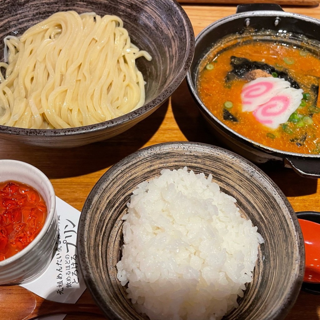 ひゃんさん_ラーメン多めさんが投稿した南池袋つけ麺専門店のお店元祖めんたい煮こみつけ麺/ガンソメンタイニコミツケメン イケブクロテンの写真