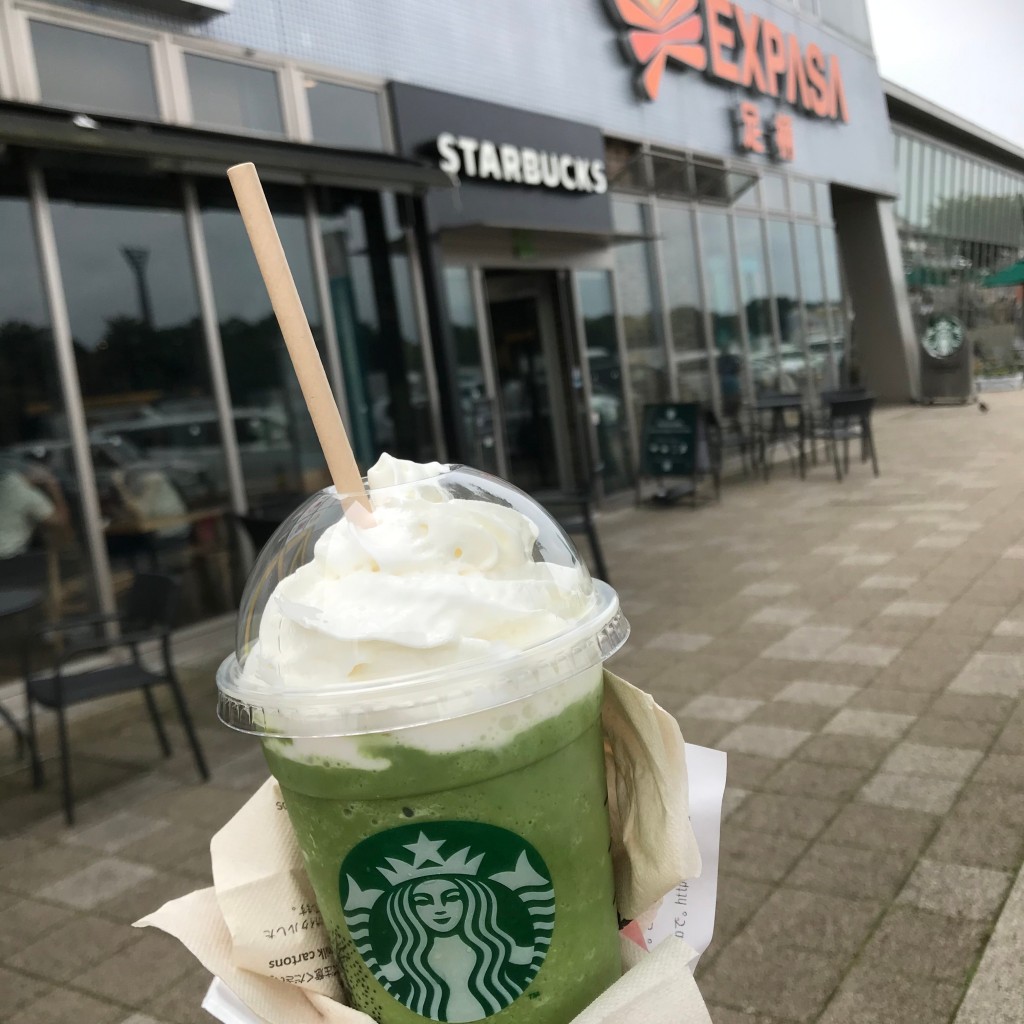 ユーザーが投稿した2S 抹茶 クリーム フラペチーノの写真 - 実際訪問したユーザーが直接撮影して投稿した桑木カフェスターバックスコーヒー EXPASA足柄サービスエリア(下り)店の写真