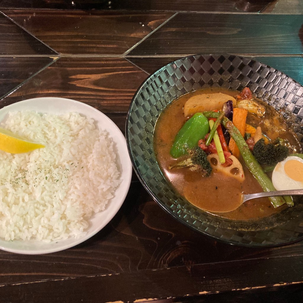 _カニちゃん_さんが投稿した南四条西スープカレーのお店SOUP CURRY&HAMBURG 龍祈(TATSUKI)/スープカリー&ハンバーグタツキの写真