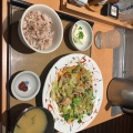 たっぷり野菜肉野菜炒め定食 麦ご飯 - 実際訪問したユーザーが直接撮影して投稿した尾上町定食屋やよい軒 馬車道店の写真のメニュー情報